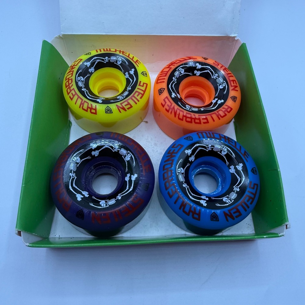 Rollerbones Estro Jen Bowl Bomber Roller Skate Wheels 101A Assorted 4 Pack NEW
